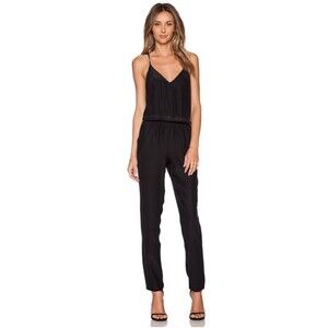 Revolve Amanda Uprichard Black Silk Jumpsuit Womens Cricket -petite small